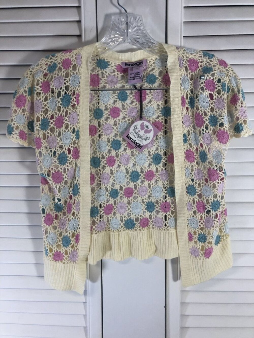 🆕 Kenzie Girl Size Large Crocheted Cadigan